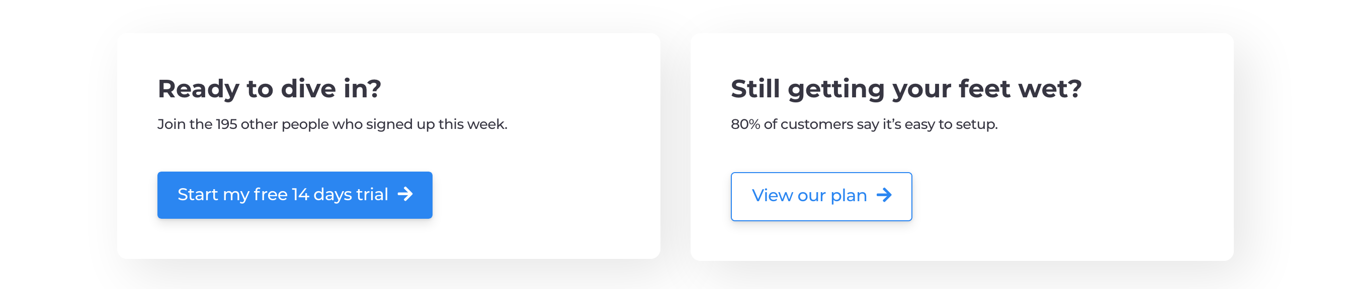 Usetrue Call To Action component screenshot