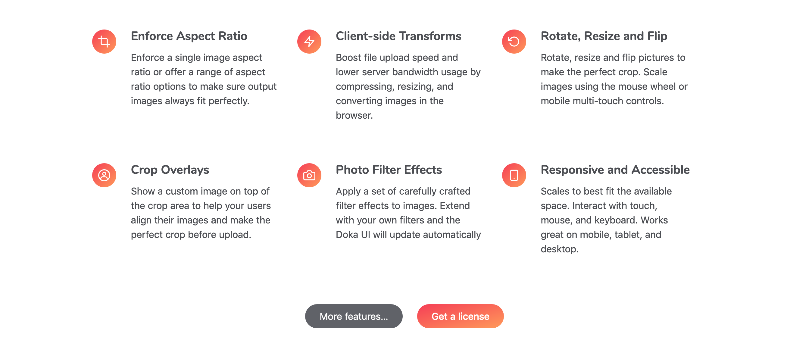 Doka Feature component screenshot