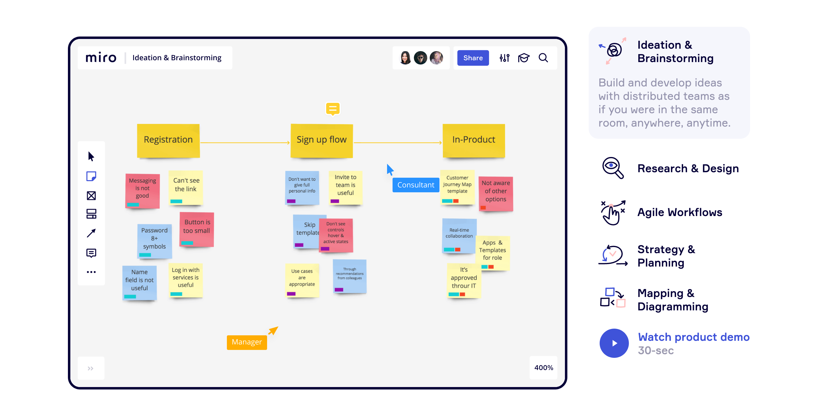 Realtimeboard Feature component screenshot