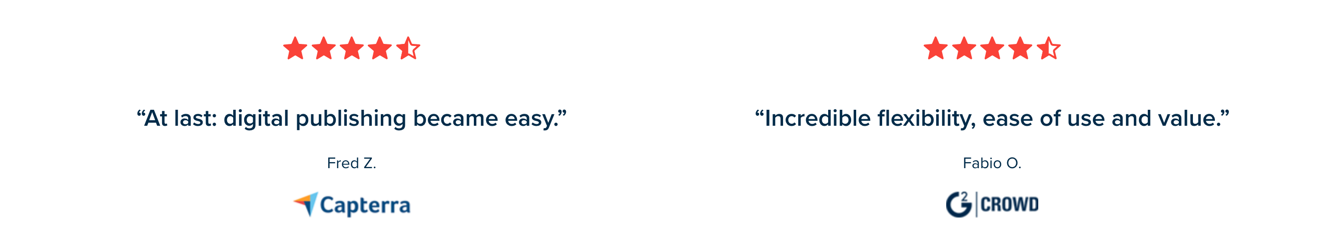 Instantmagazine Testimonial component screenshot