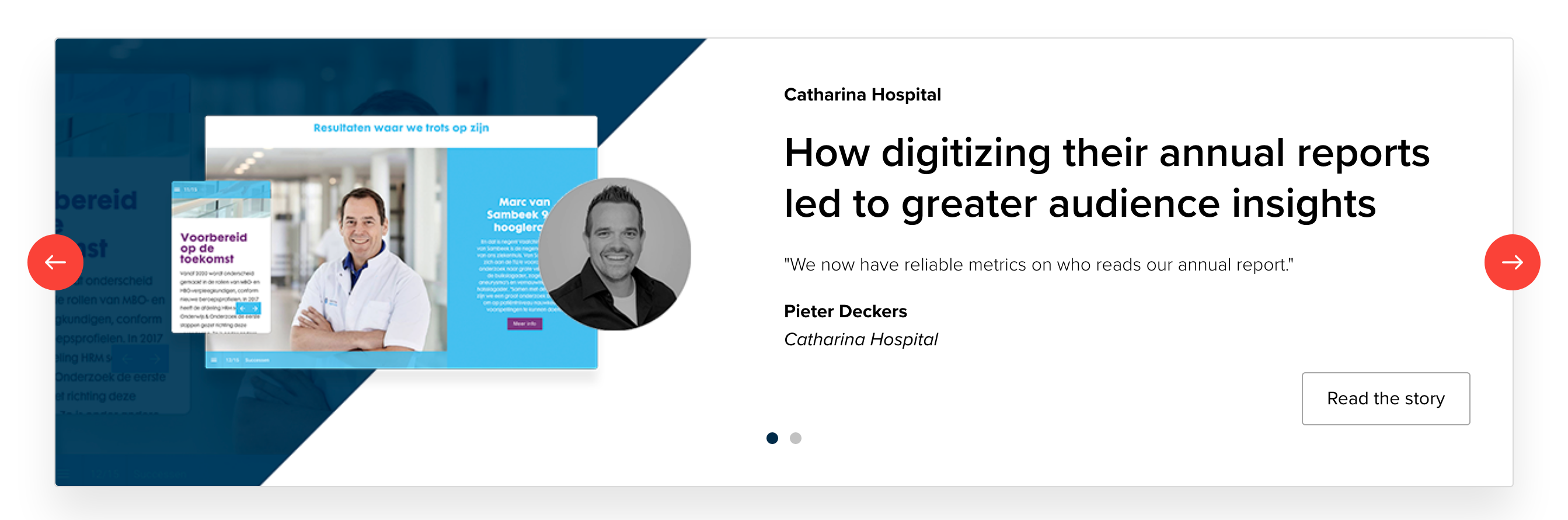 Instantmagazine Testimonial component screenshot