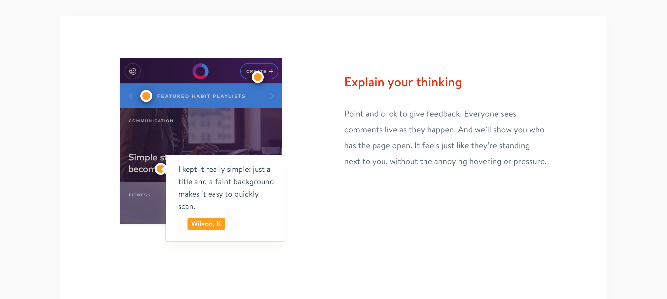 Redpen Feature component screenshot