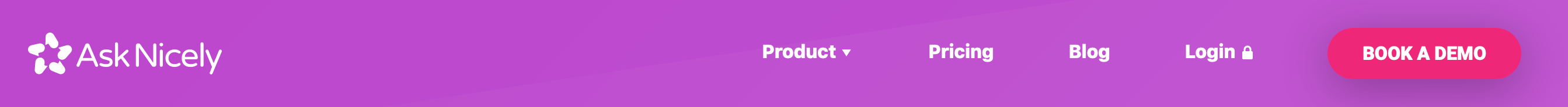 Asknicely Header component screenshot