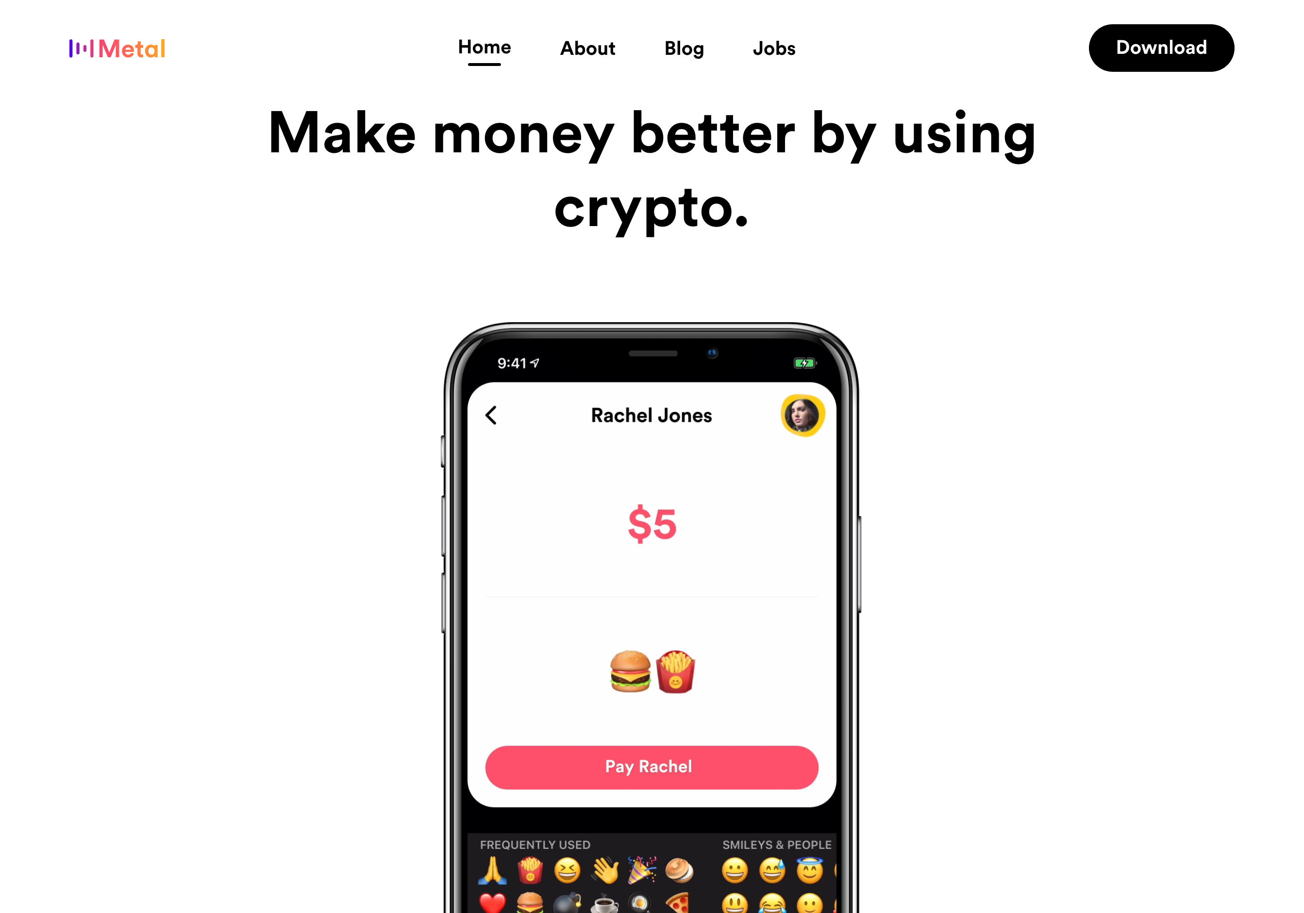 Metalpay Hero component screenshot