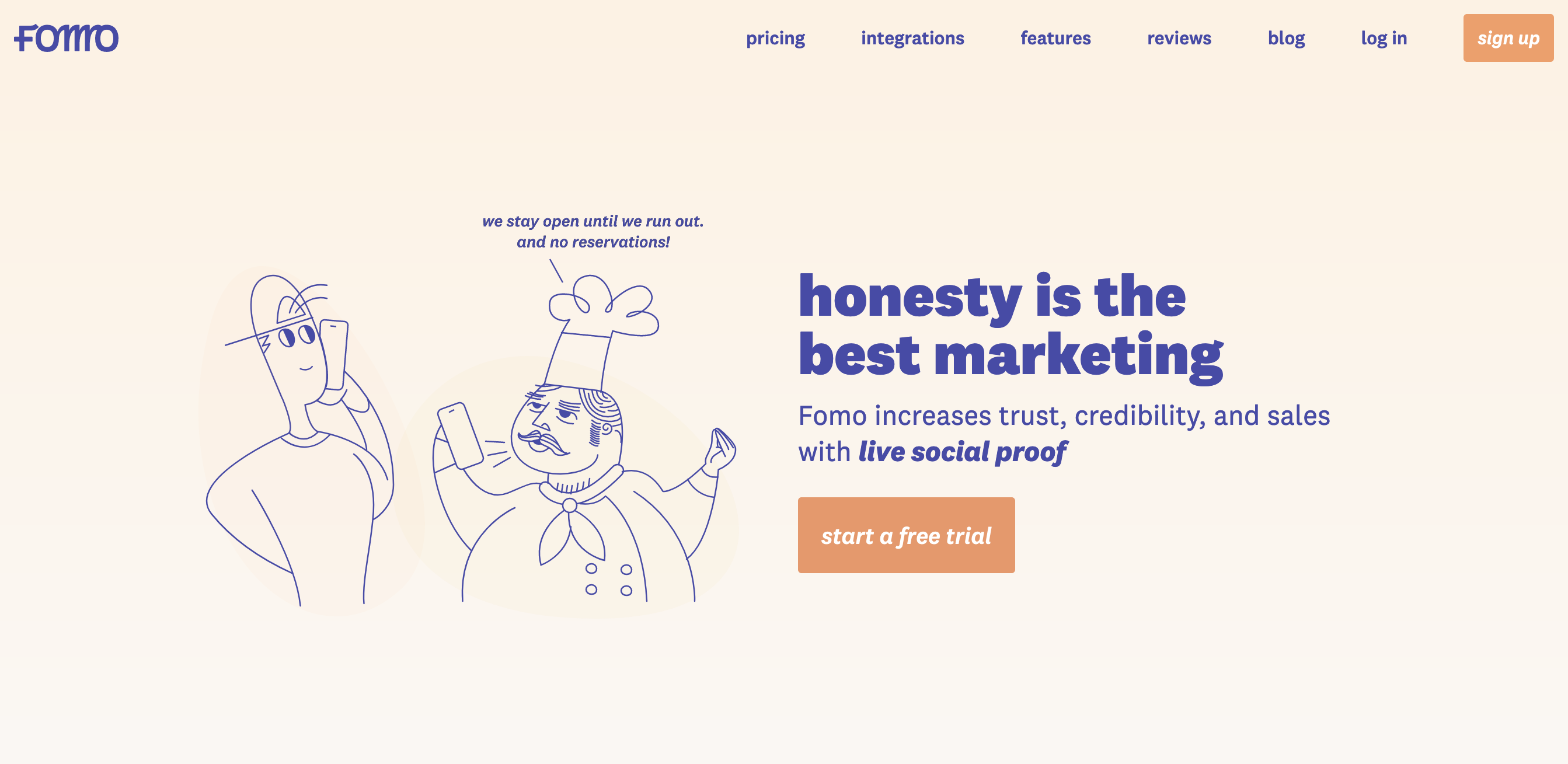 Fomo Hero component screenshot