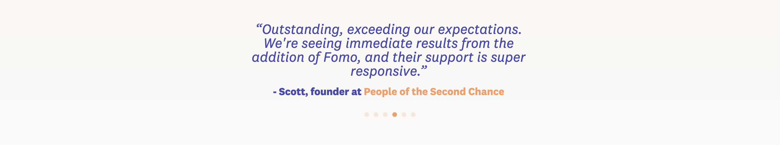 Fomo Testimonial component screenshot