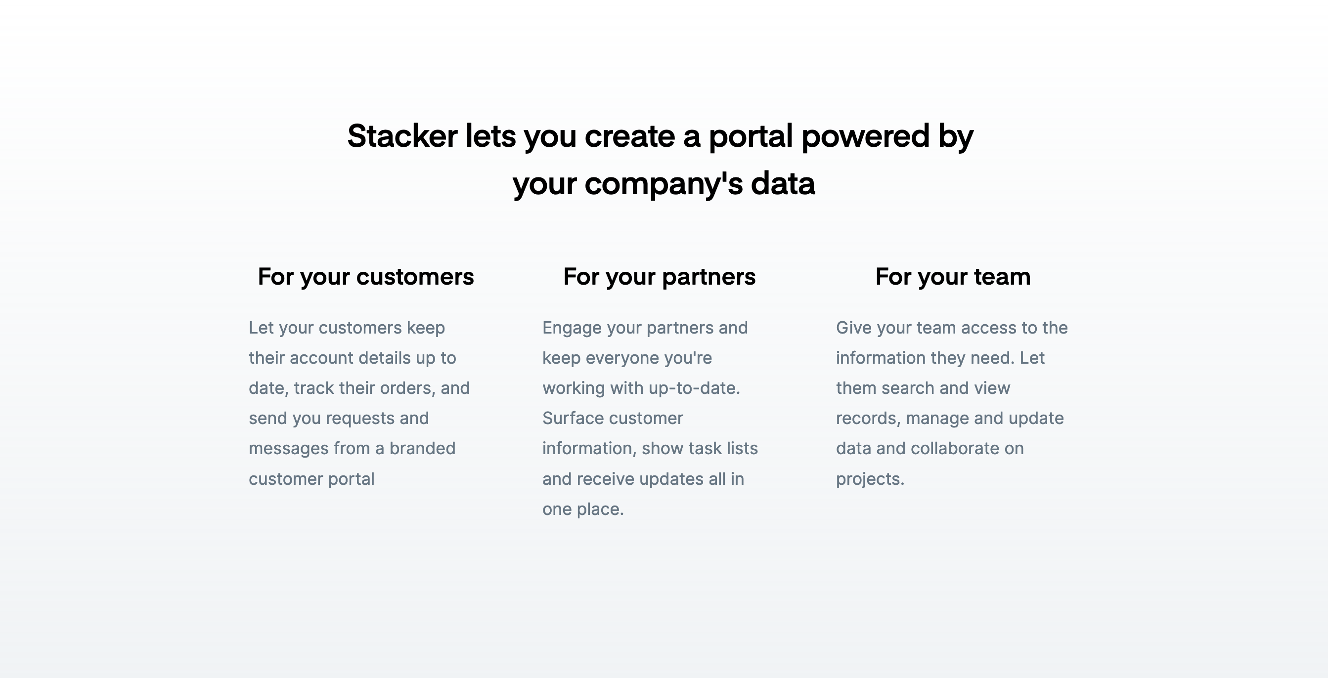 Stacker Audience component screenshot