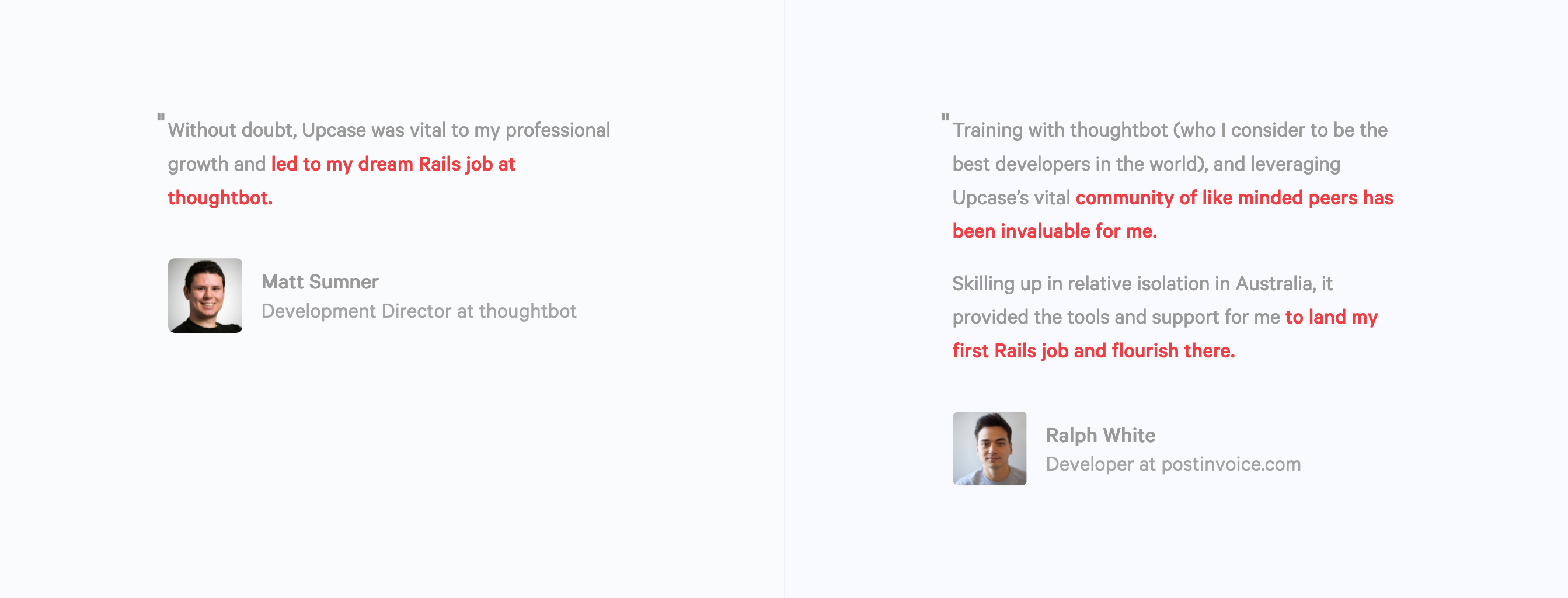 Thoughtbot Testimonial component screenshot