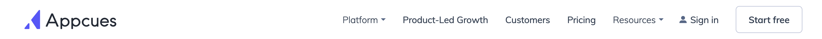 Appcues Header component screenshot