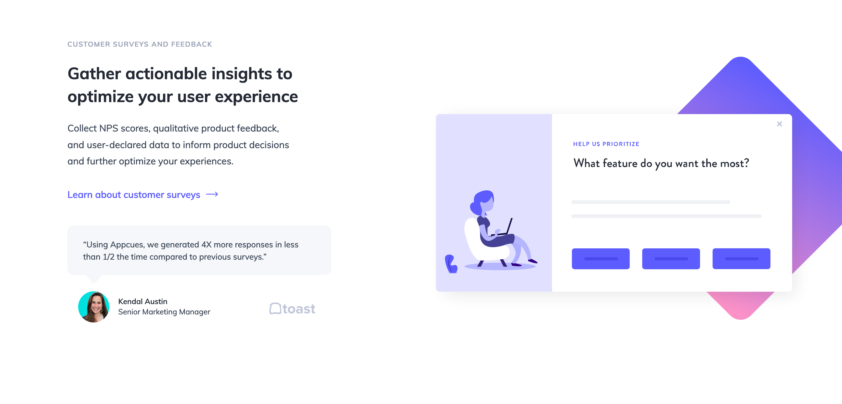 Appcues Feature component screenshot