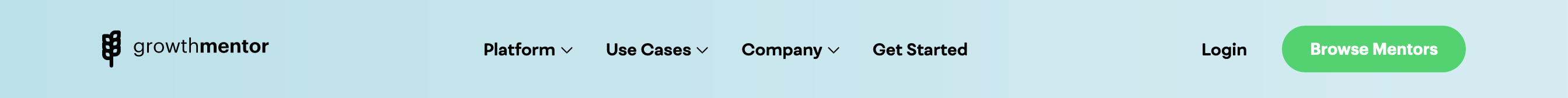 GrowthMentor Header component screenshot