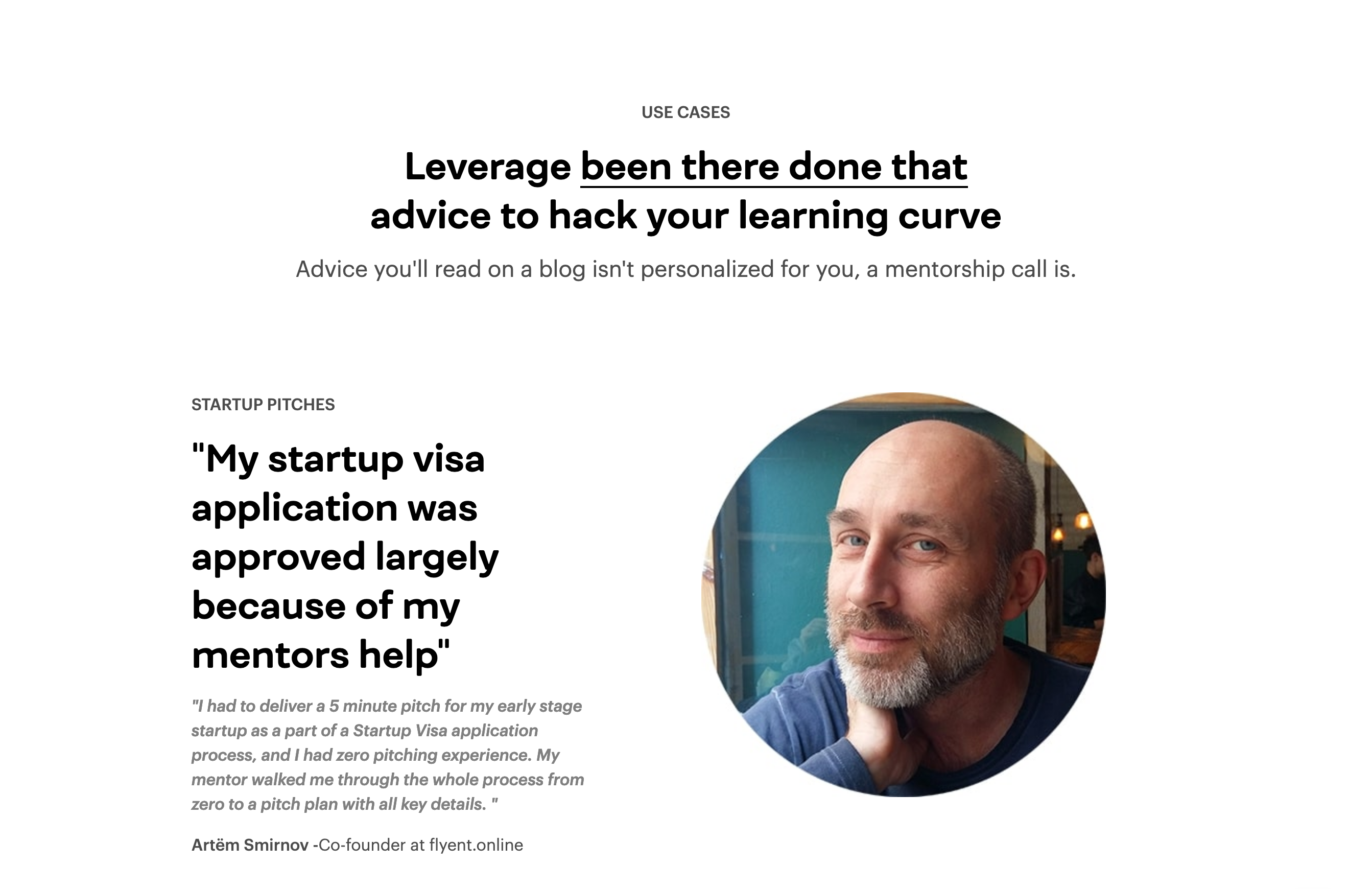 GrowthMentor Testimonial component screenshot