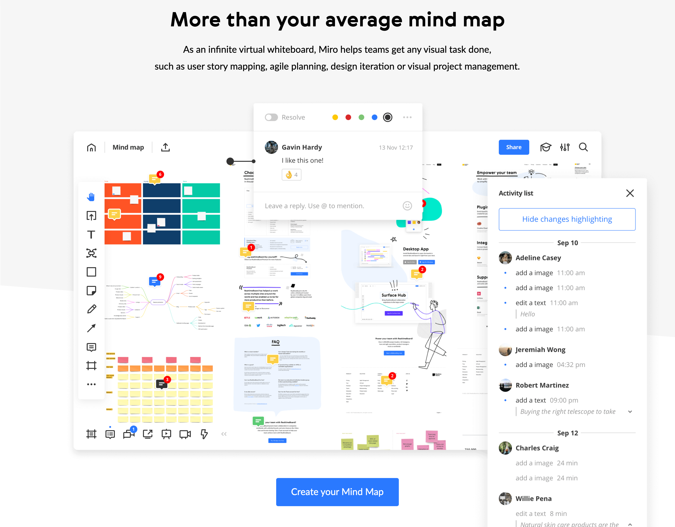Realtimeboard Feature component screenshot
