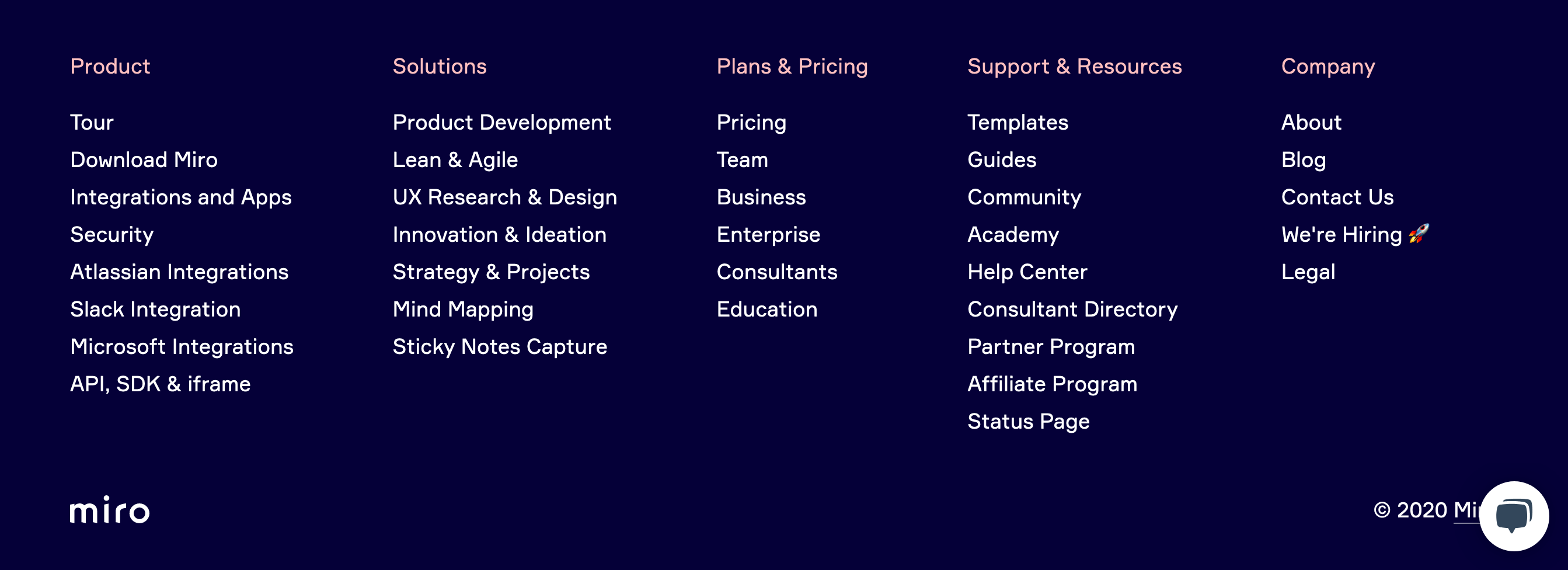 Realtimeboard Footer component screenshot