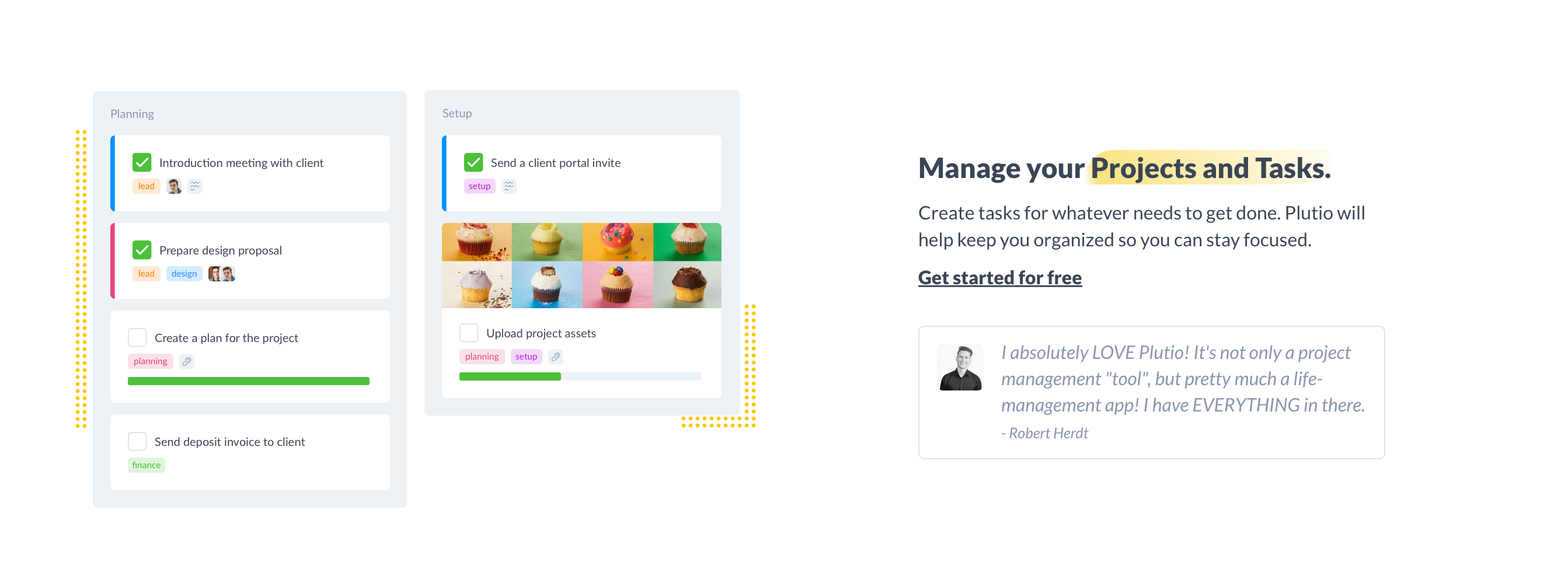 Plutio Feature component screenshot