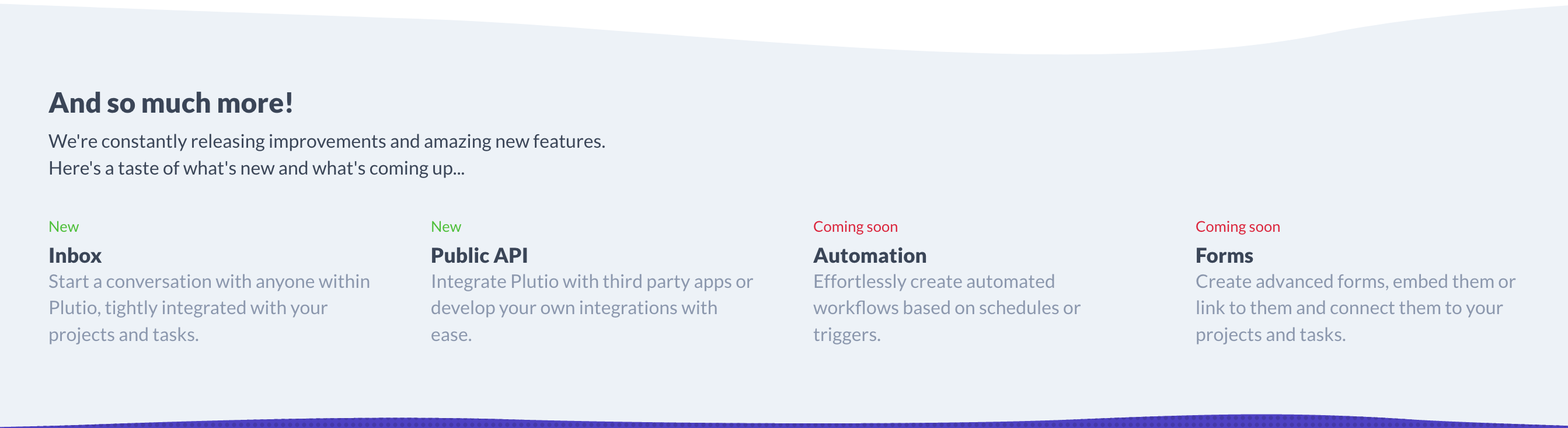 Plutio Call To Action component screenshot