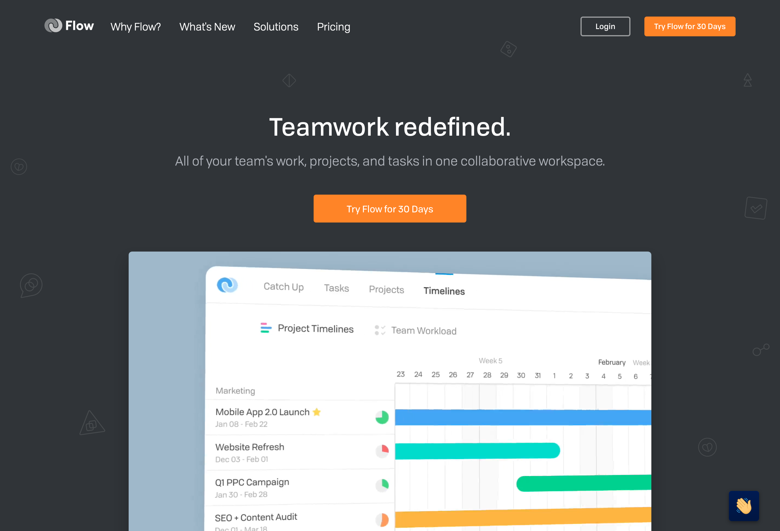 Getflow Hero component screenshot