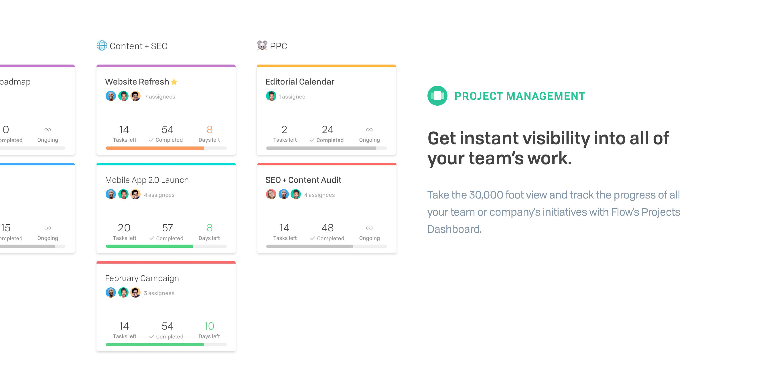 Getflow Feature component screenshot