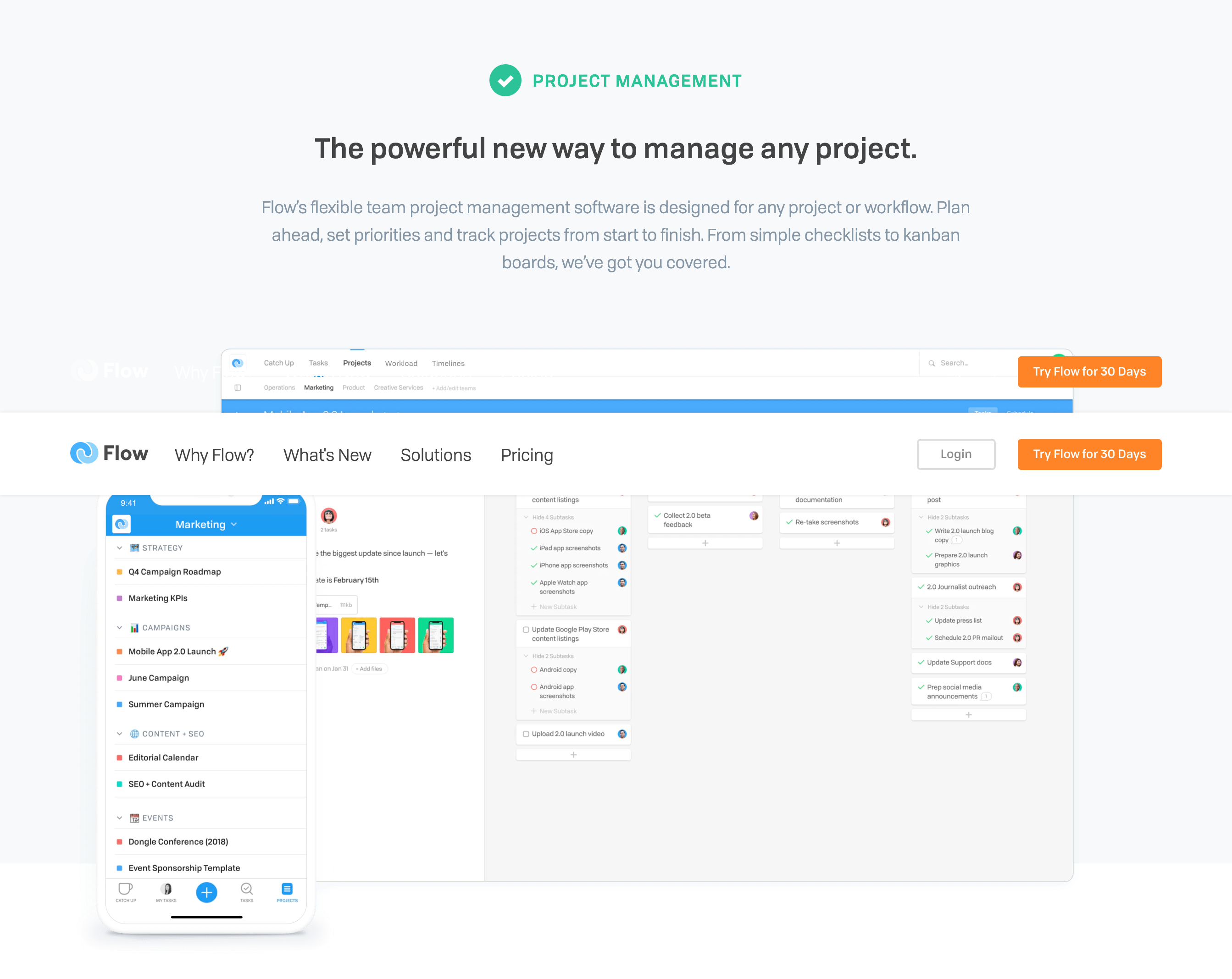 Getflow Feature component screenshot
