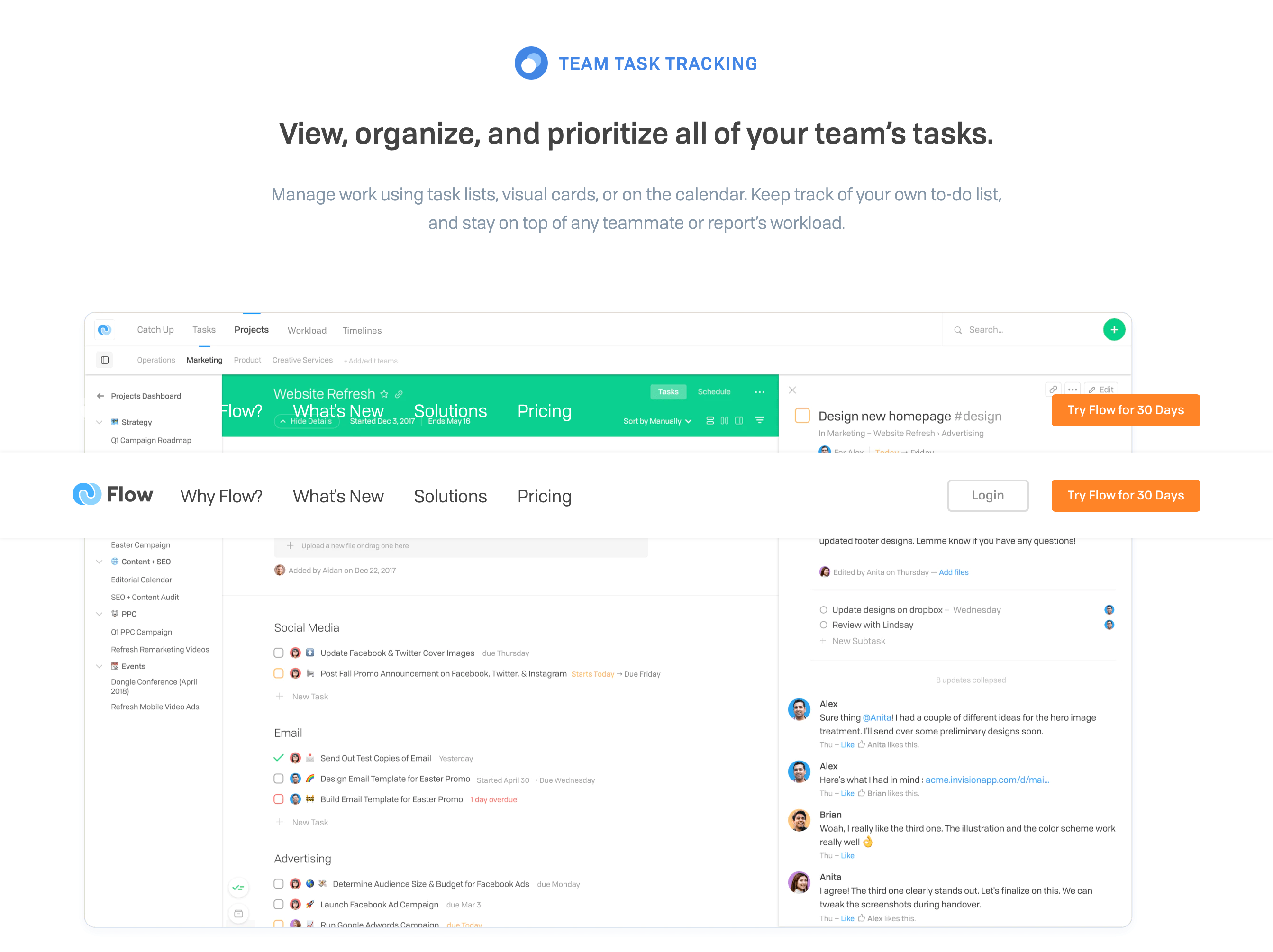 Getflow Feature component screenshot