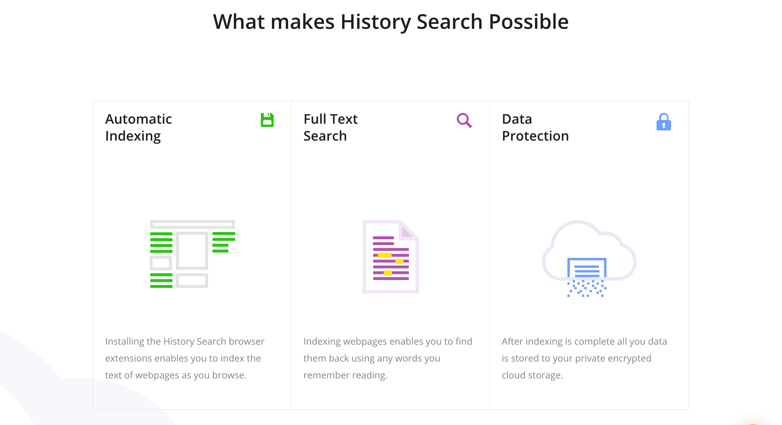 Historysearch Feature component screenshot