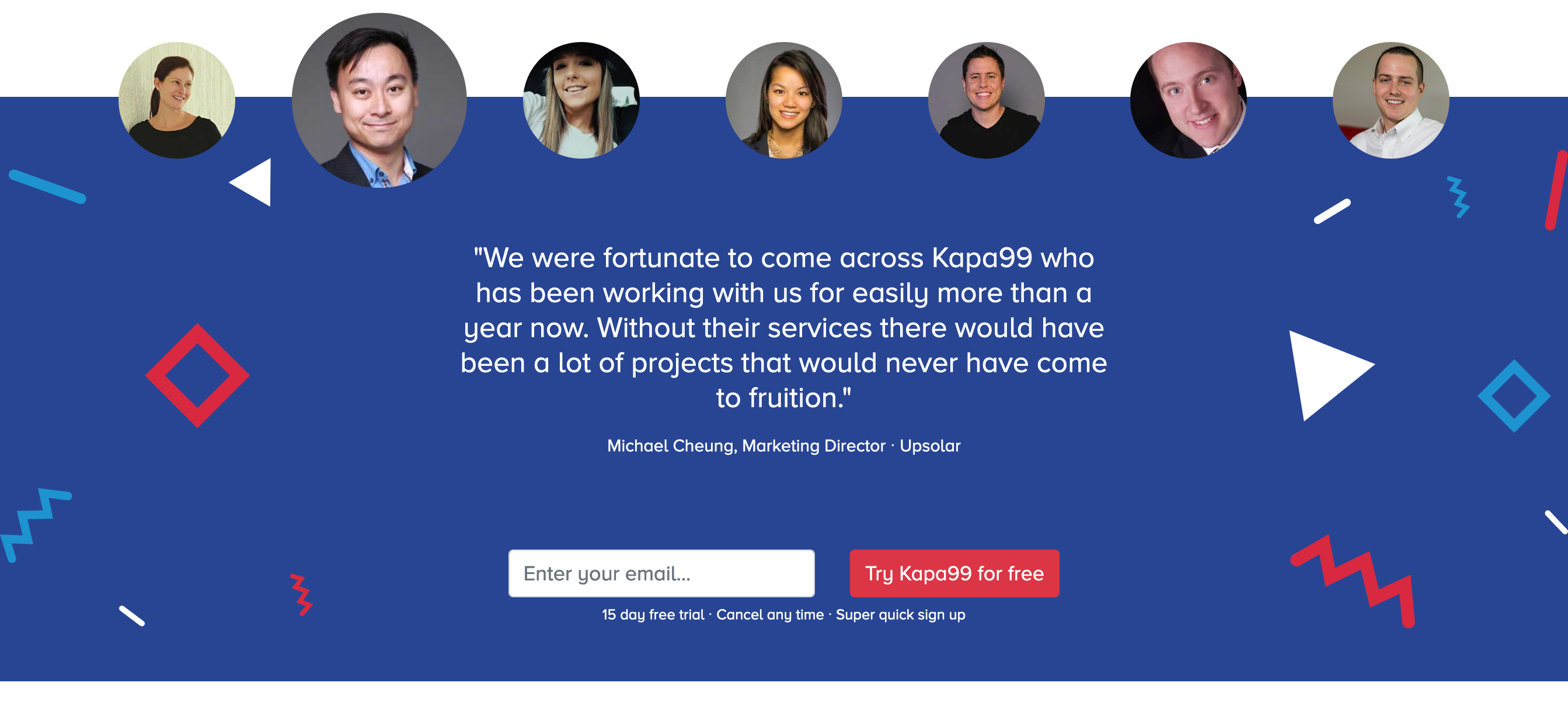 Kapa99 Testimonial component screenshot