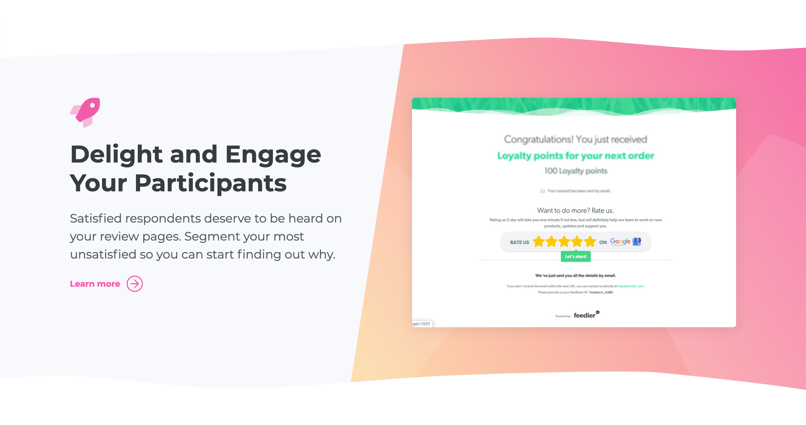 Feedier Feature component screenshot