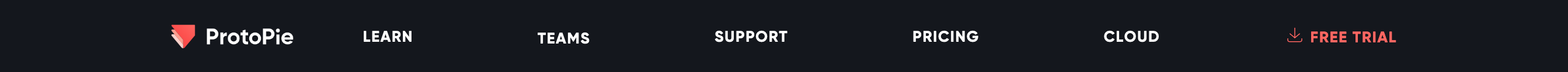 Protopie Header component screenshot