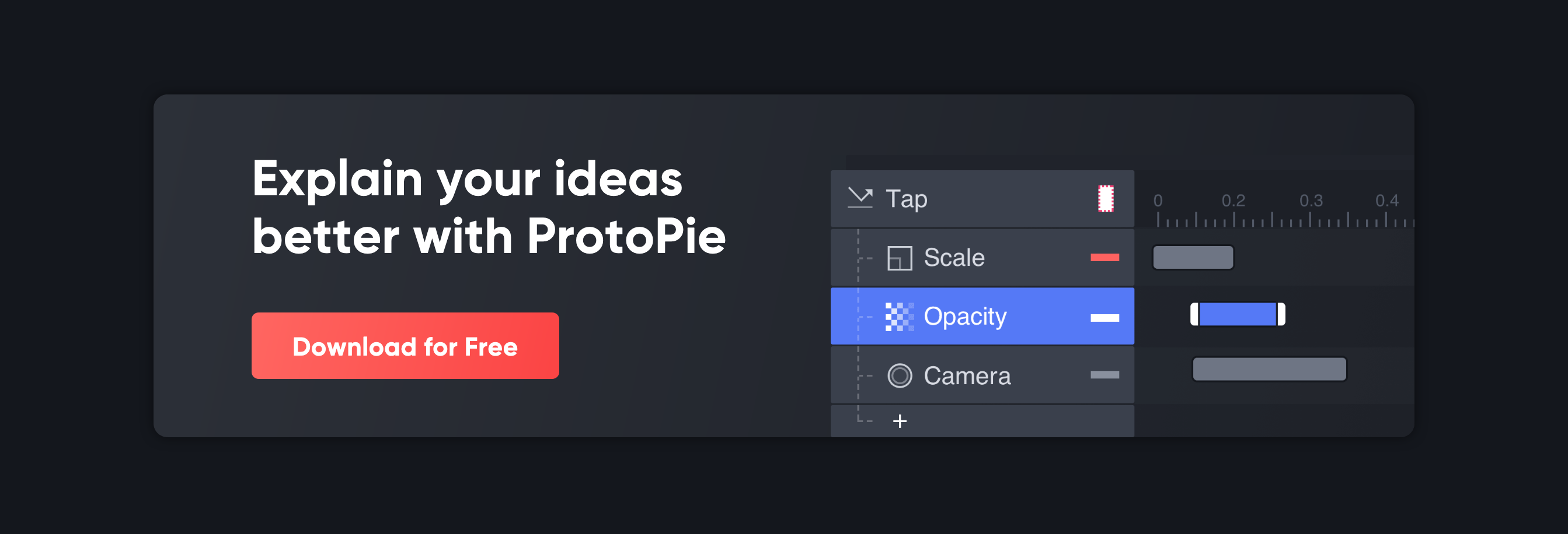 Protopie Call To Action component screenshot