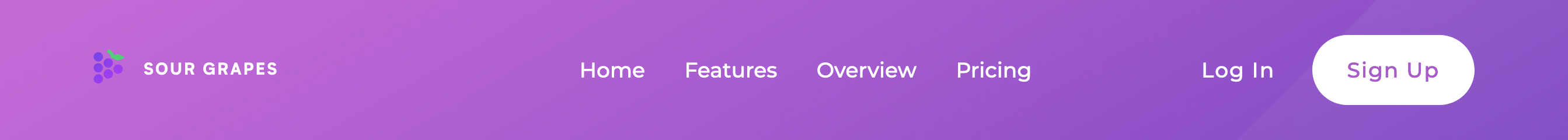 Sourgrapes Header component screenshot