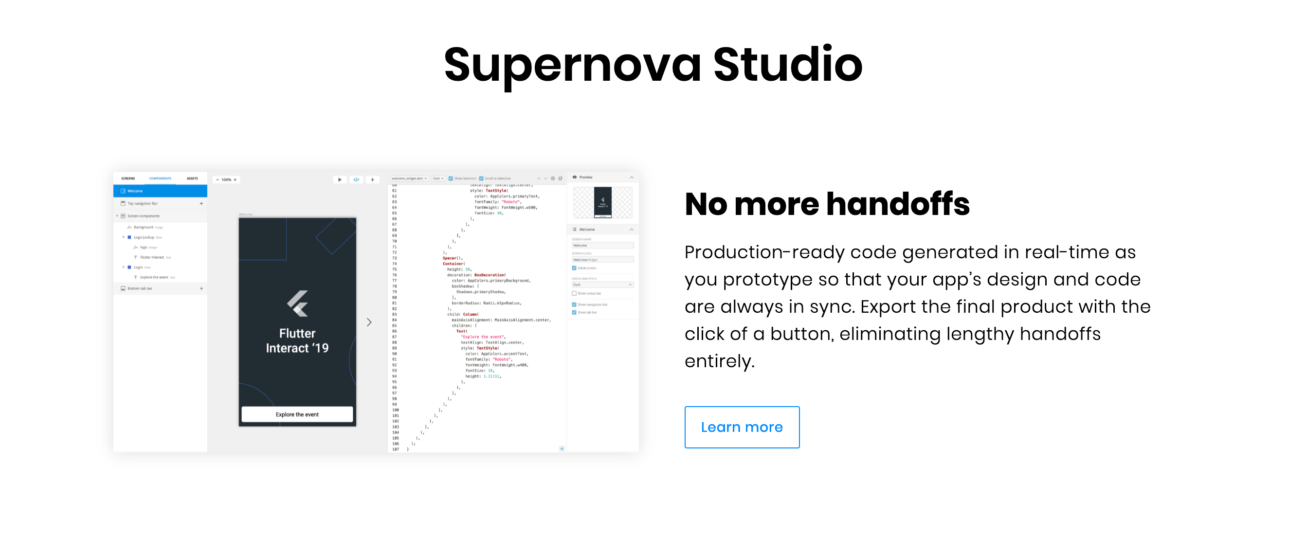 Supernova Feature component screenshot