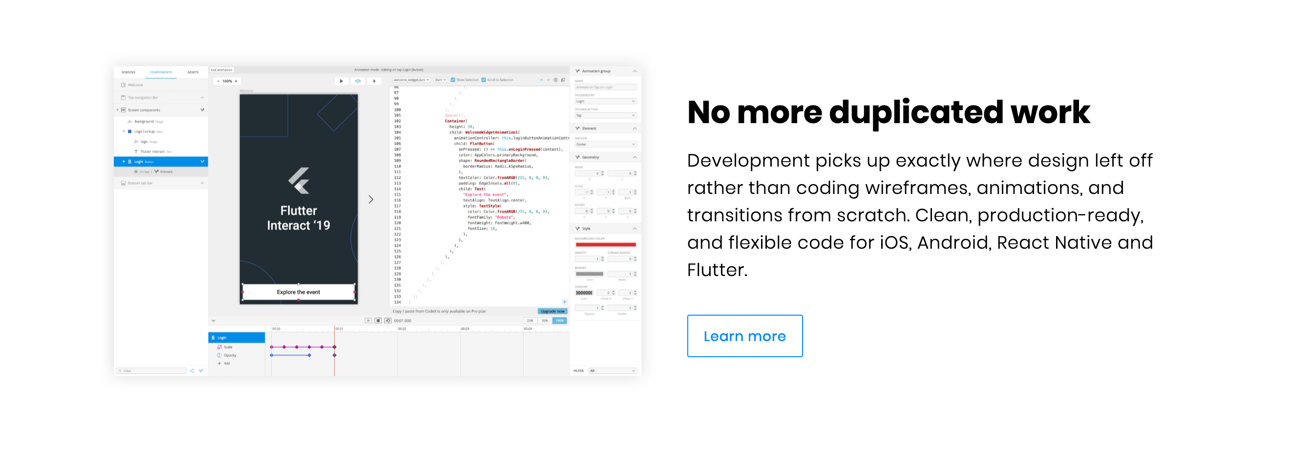Supernova Feature component screenshot