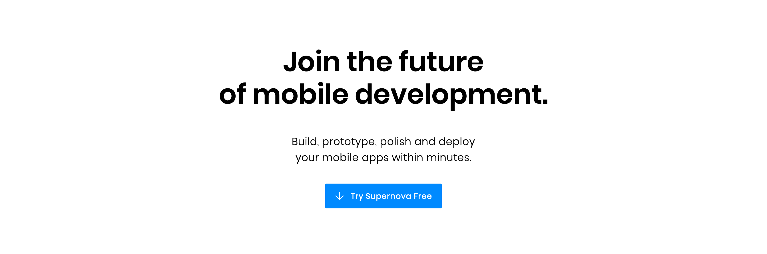 Supernova Call To Action component screenshot