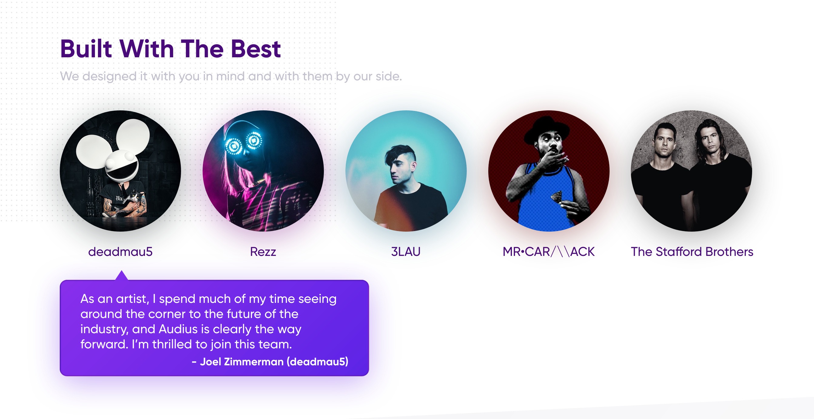 Audius Audience component screenshot