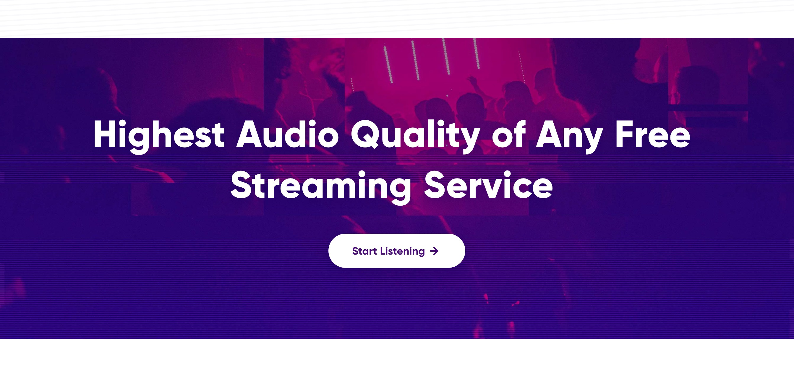 Audius Call To Action component screenshot