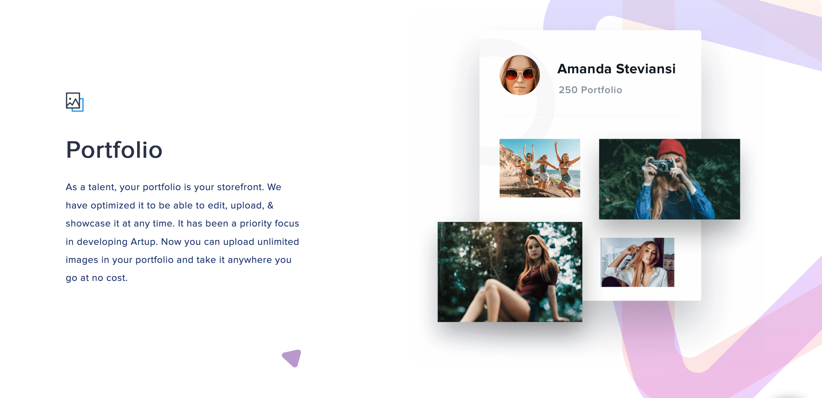 Artup Feature component screenshot
