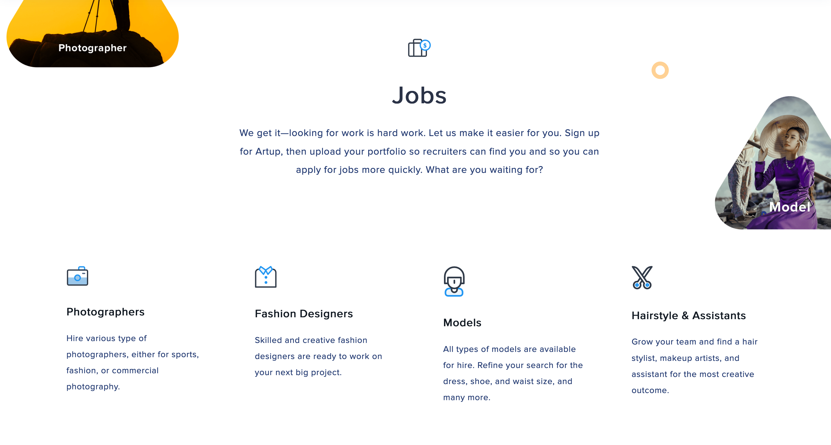 Artup Feature component screenshot