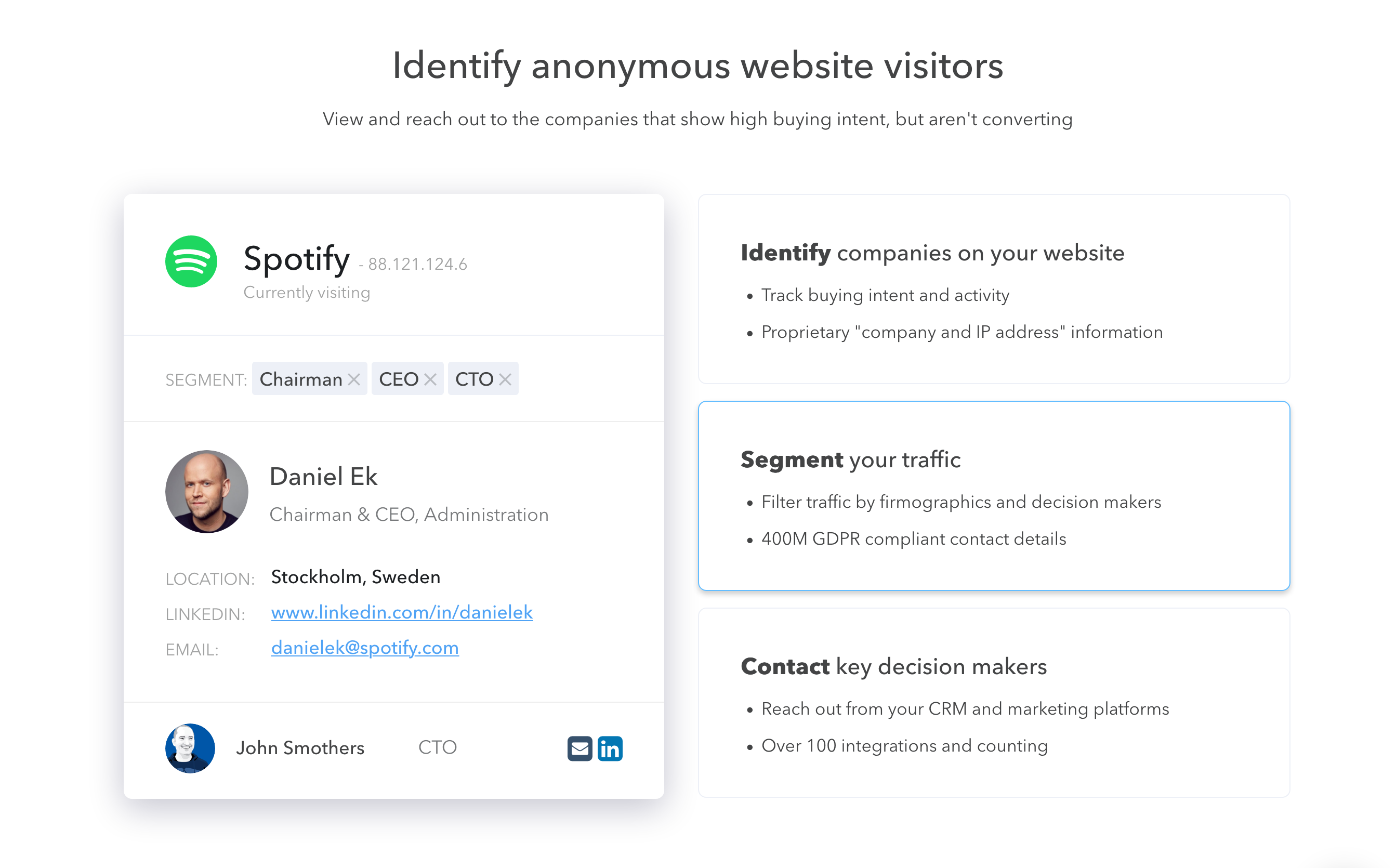 Albacross Feature component screenshot