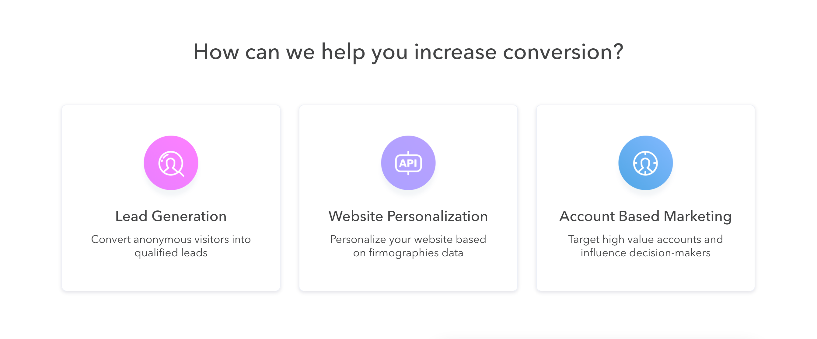 Albacross Solution component screenshot