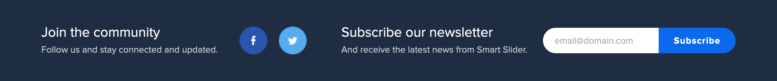 Smartslider3 Signup component screenshot