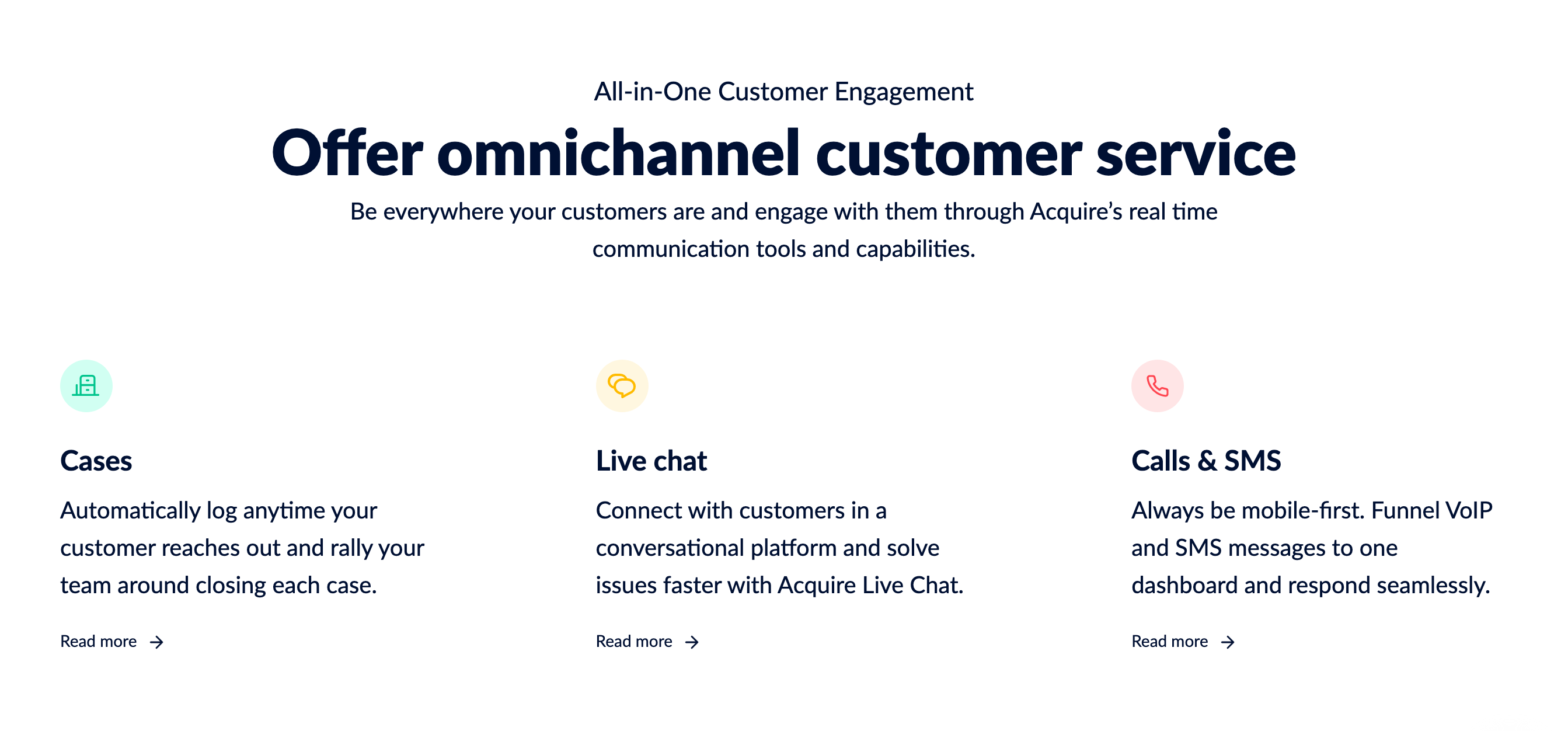 Acquire Feature component screenshot