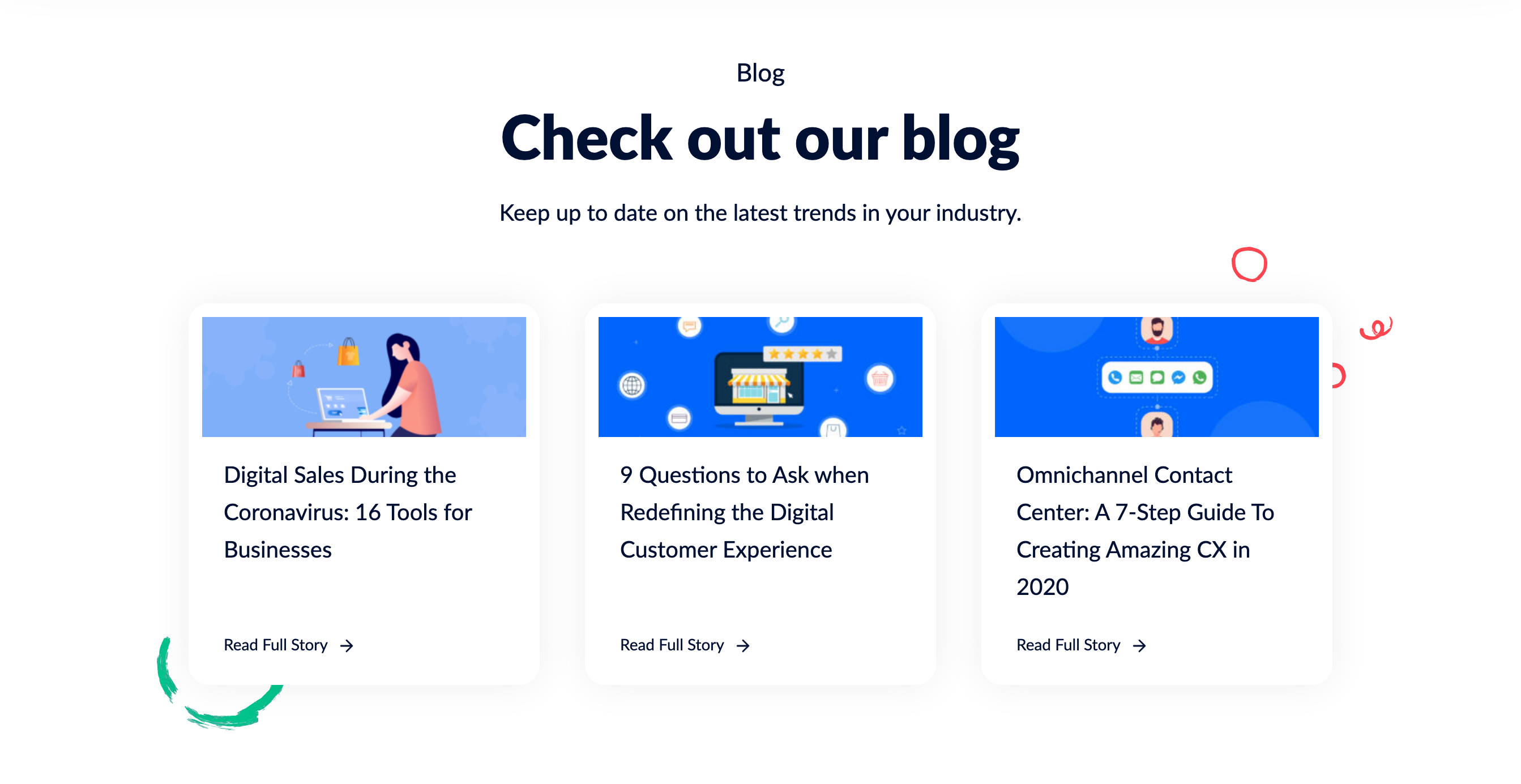 Acquire Blog component screenshot