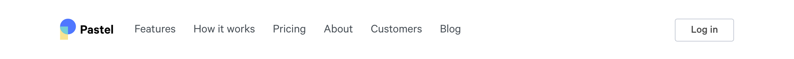 Usepastel Header component screenshot