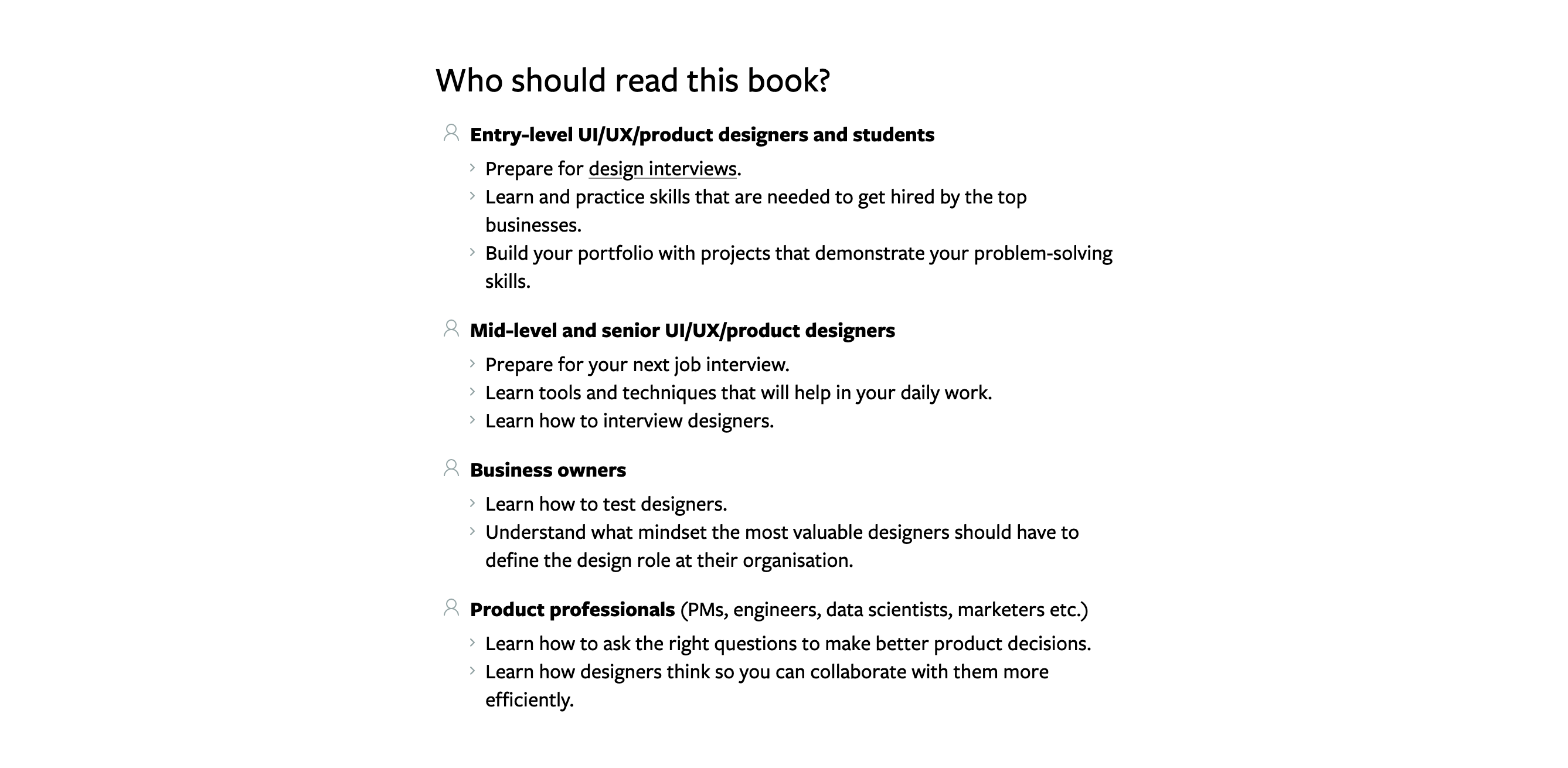 Productdesigninterview Audience component screenshot