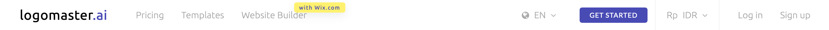 Logomaster Header component screenshot
