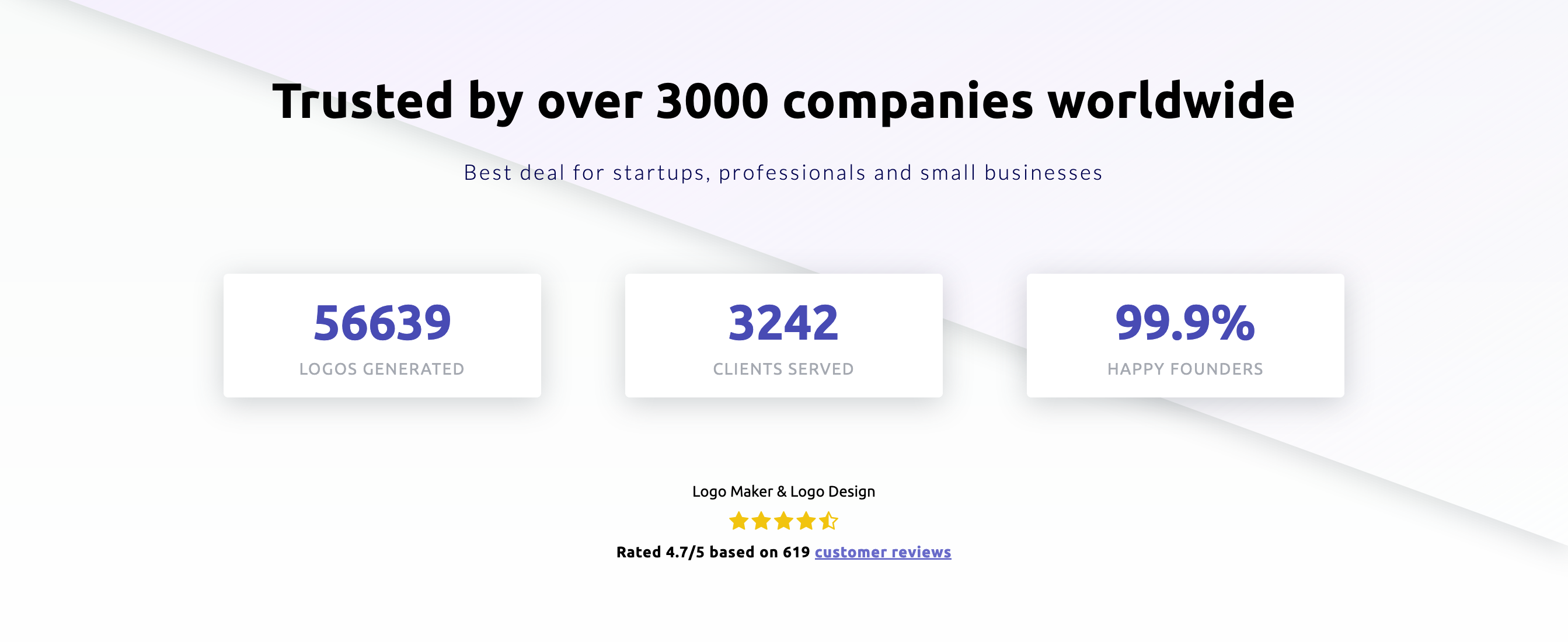 Logomaster Testimonial component screenshot