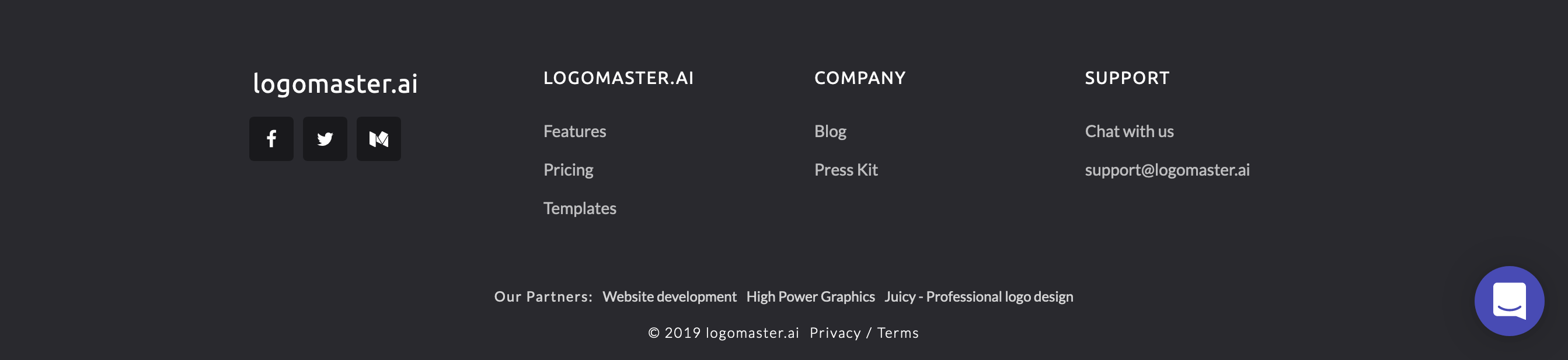 Logomaster Footer component screenshot