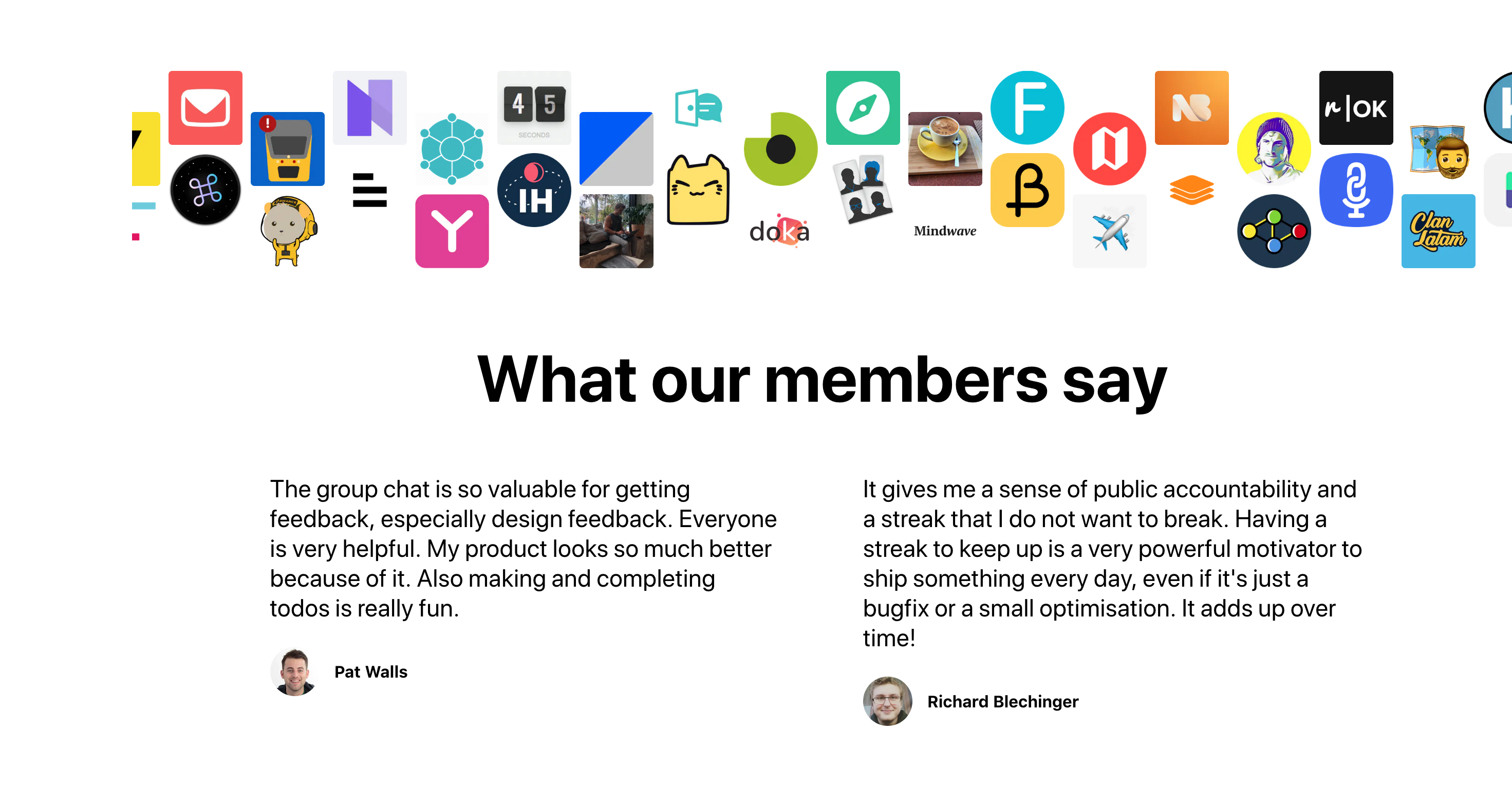 Wip Testimonial component screenshot
