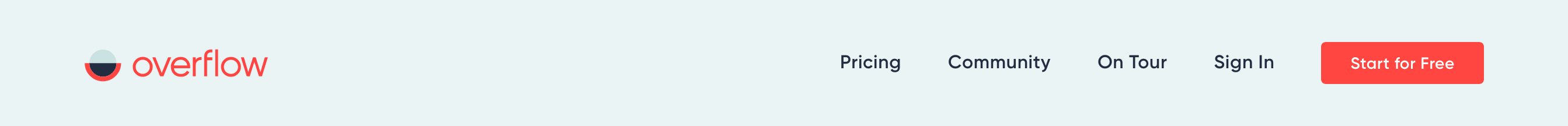 Overflow Header component screenshot