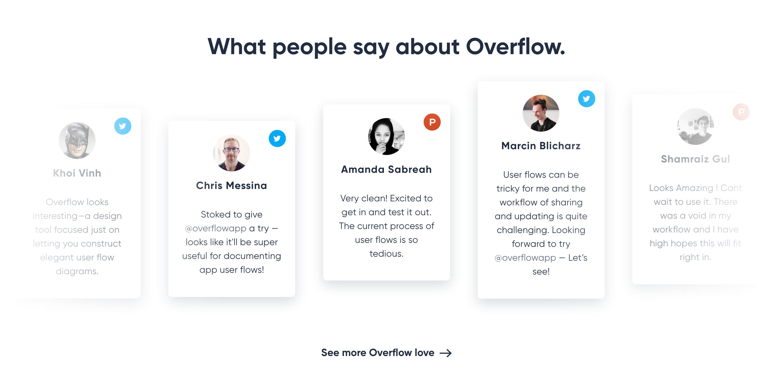 Overflow Testimonial component screenshot